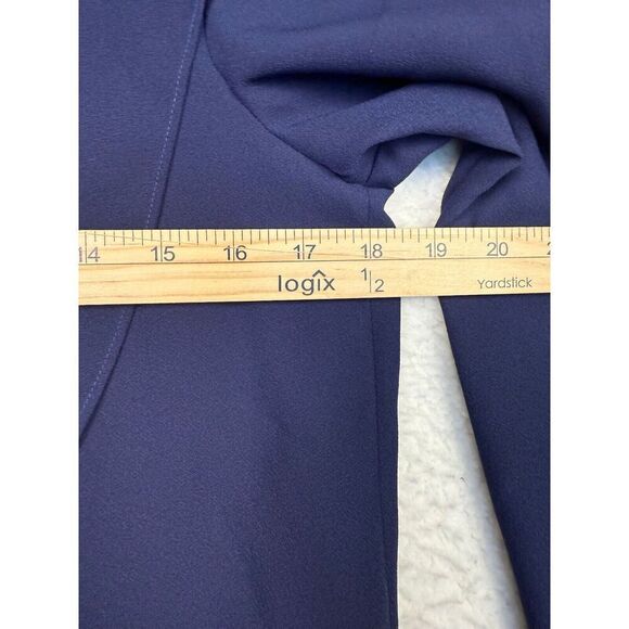 Club Monaco Navy Blouse V-Neck Bow Tie Shoulder Cold Shoulder Size Small - Picture 6 of 9